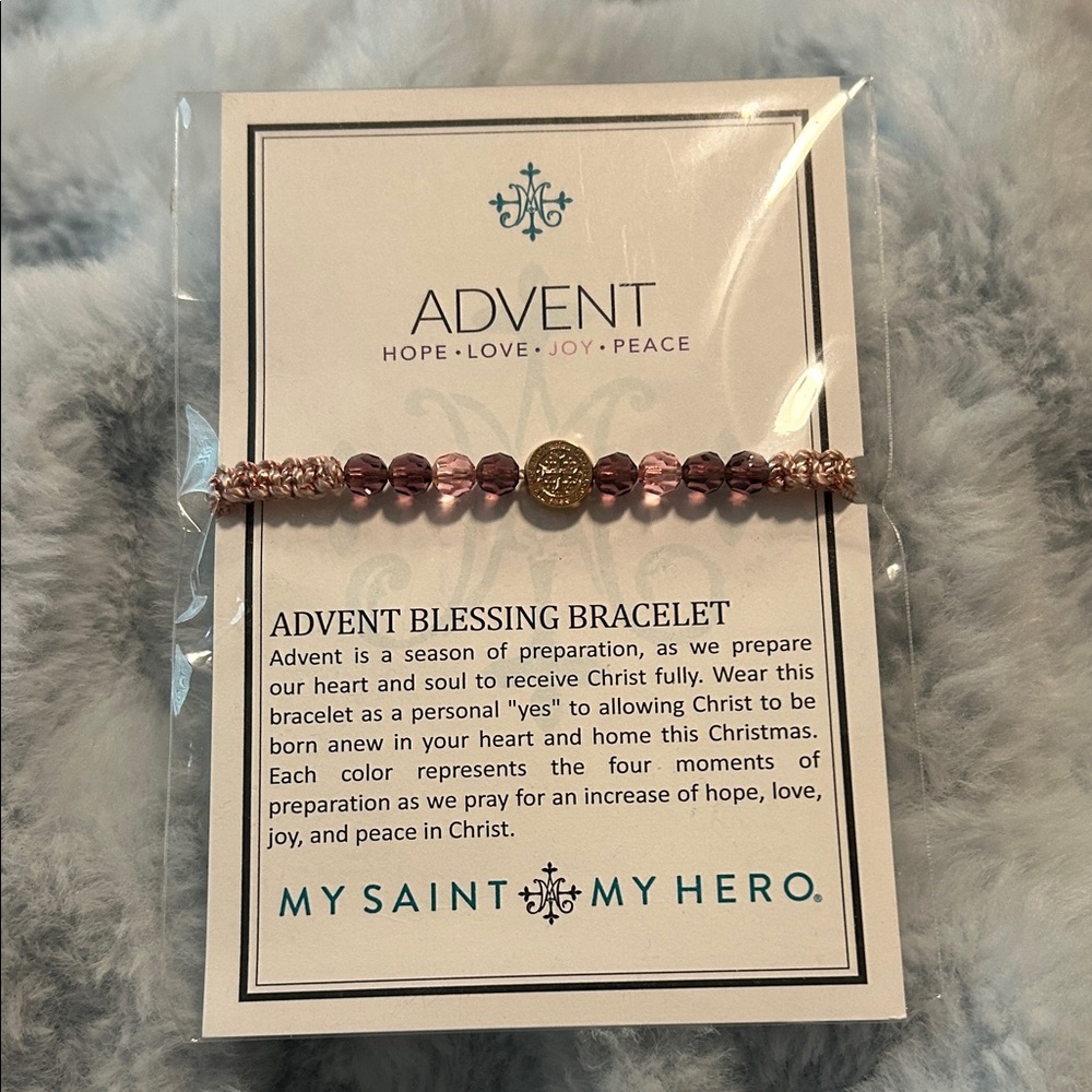 Advent Blessing Bracelet - Pink and Gold